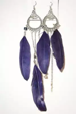 Boucle-d-oreille Plume unie