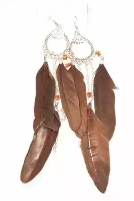 Boucle-d-oreille Plume unie