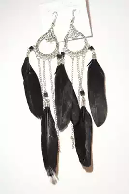 Boucle-d-oreille Plume unie