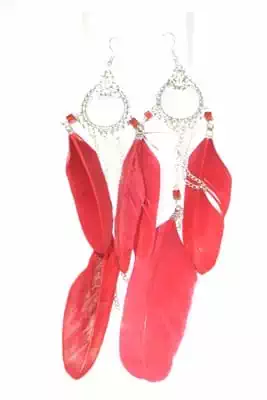Boucle-d-oreille Plume unie