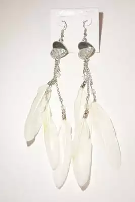 Boucle-d-oreille Plume unie