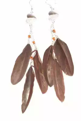 Boucle-d-oreille Plume unie