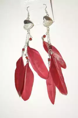 Boucle-d-oreille Plume unie