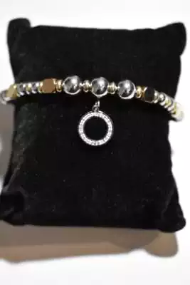 Bracelet cercle noir Argent