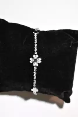 Bracelet trèfle Ã  4 feuilles Argent