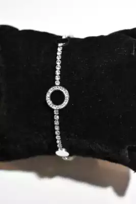 Bracelet cercle noir Argent
