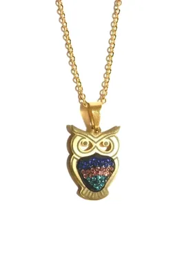 Pendentif hibou chouette OR
