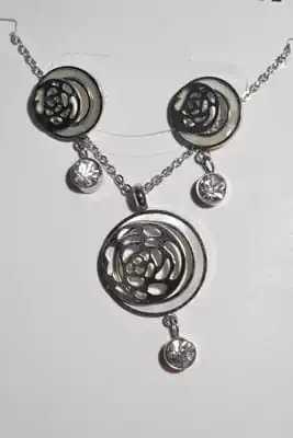 collier fleur Argent