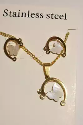 collier papillon Or