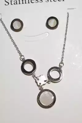 collier anneau Argent