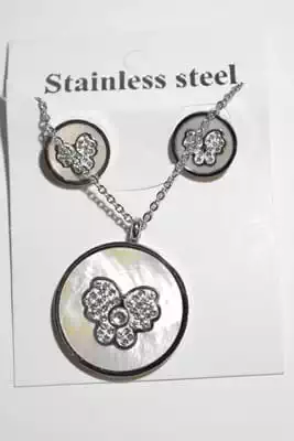 collier papillon Argent