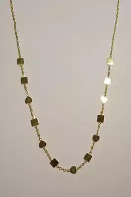 collier coeur carré Or