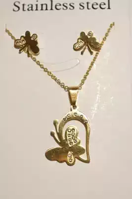 collier papillon Or