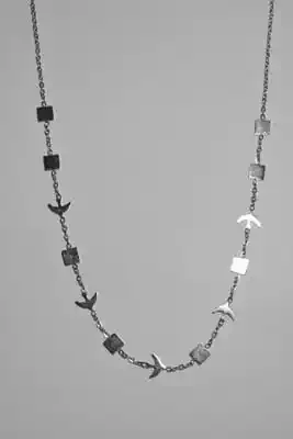 collier oiseau Argent