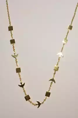 collier oiseau Or