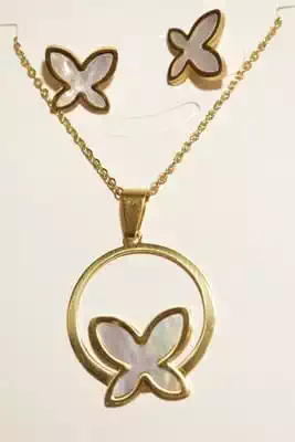 collier papillon Or