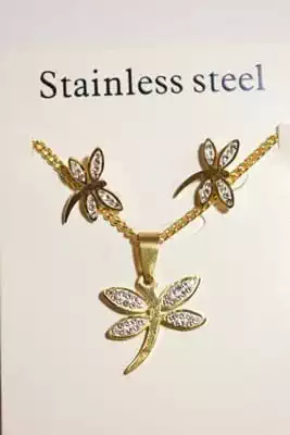 collier libellule Or