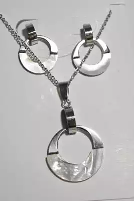 collier ovale Argent
