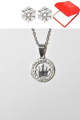 Coffret rouge couronne Argent