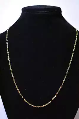 Collier Lot de 12 chaînes en acier inoxydable 50 cm Or