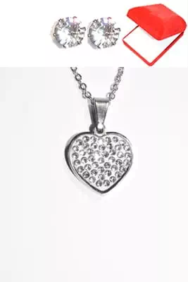 Coffret rouge Coeur Argent