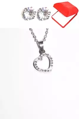 Coffret rouge Coeur Argent