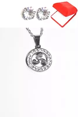 Coffret rouge cercle ethnique Argent