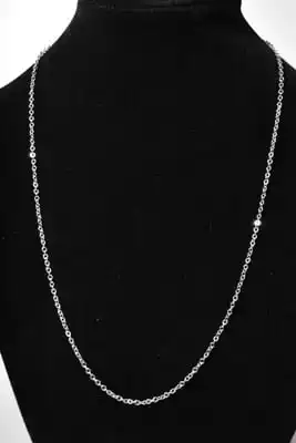 Collier Lot de 12 chaînes en acier inoxydable 50 cm Argent