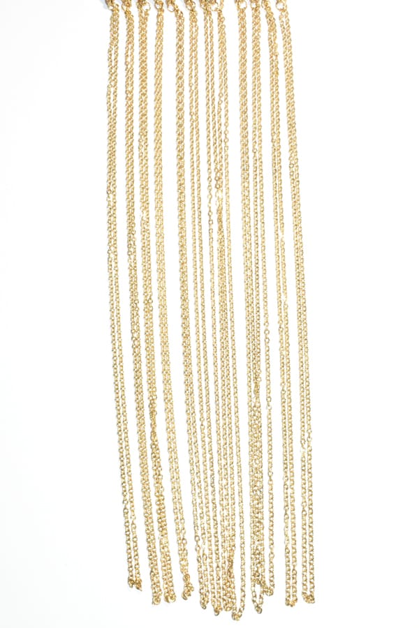 Collier Lot de 12 chaînes en acier inoxydable 50 cm Or