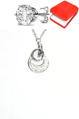 Coffret rouge cercle Argent