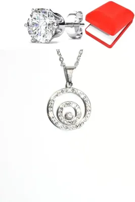 Coffret rouge cercle Argent