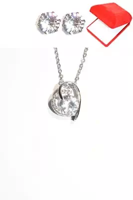 Coffret rouge Coeur Argent
