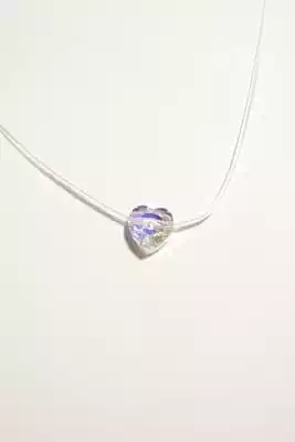 collier fil de pêche coeur Argent