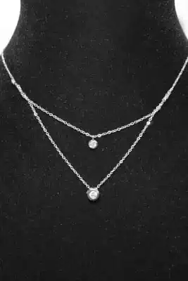Collier en forme de diamand Argent