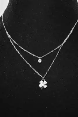 Collier tréfle Ã  quatre feuille Argent