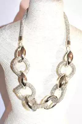 Collier Strass unie