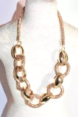 Collier Strass unie