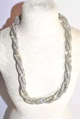 Collier Strass unie