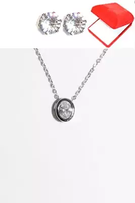 coffret chaîne en acier diamant Argent