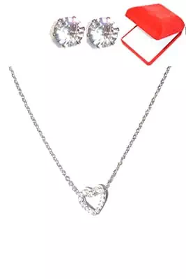 coffret chaîne en acier coeur Argent