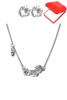 coffret chaîne en acier écureuil Argent