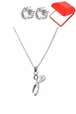 coffret chaîne en acier ciseau Argent