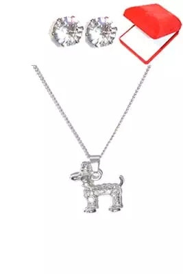 coffret chaîne en acier chien Argent