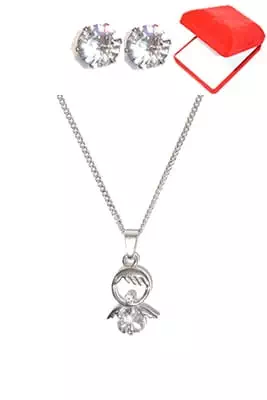 coffret chaîne en acier bébé Argent