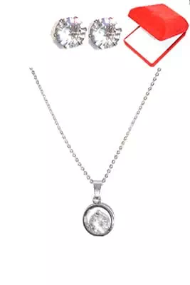 coffret chaîne en acier diamant Argent