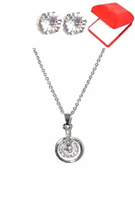 coffret chaîne en acier cercle Argent