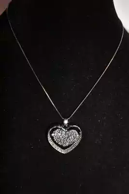 parrure coeur Noir