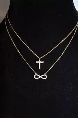 parrure croix infini Or