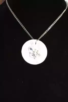 Pendentif cercle Blanc