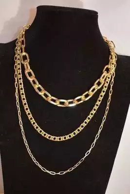 sautoire multi chaine Or